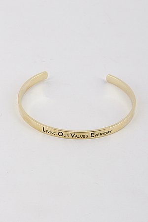 Living Our Values Everyday Shiny Open Bracelet 6CBI7